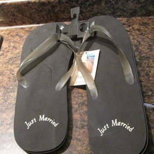 Just Married Flip Flops